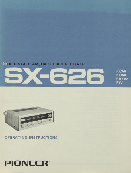 Sony SX-626 Manual