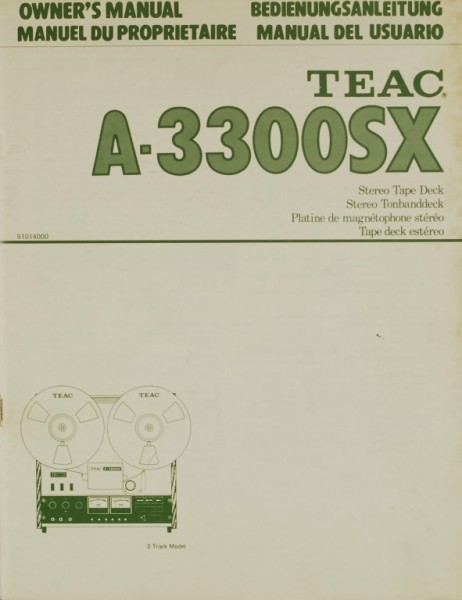 Teac A-3300 SX Operating Instructions
