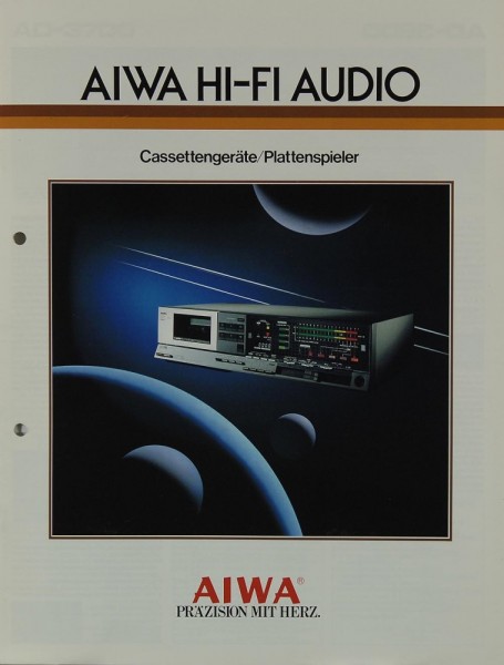 Aiwa Hifi Audio - Cassettengeräte / Plattenspieler Prospekt / Katalog