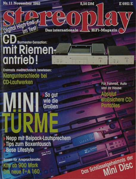 Stereoplay 11/1992 Zeitschrift