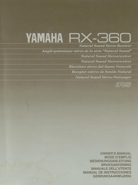 Yamaha RX-360 Manual
