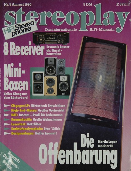 Stereoplay 8/1990 Zeitschrift