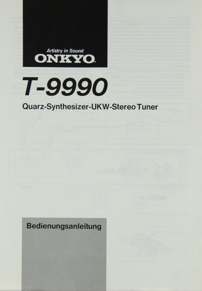 Onkyo T-9990 Operating Instructions