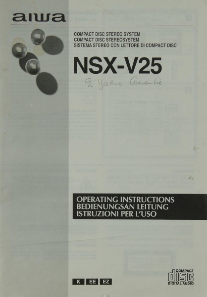 Aiwa NSX-V 25 Manual