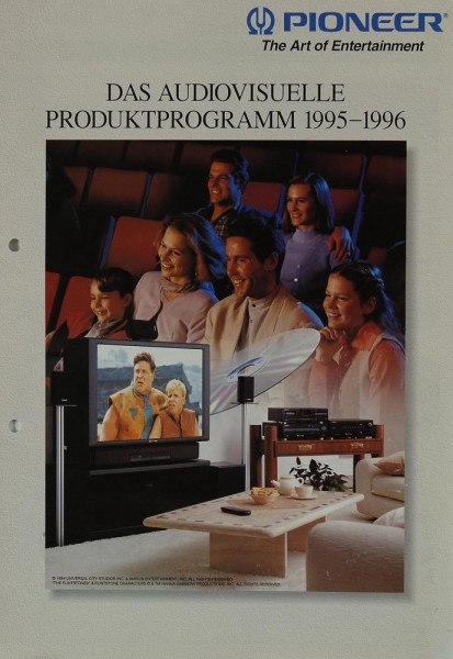 Pioneer Das Audiovisuelle Produktprogramm 1995-1996 Prospekt / Katalog
