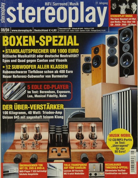 Stereoplay 8/2004 Zeitschrift