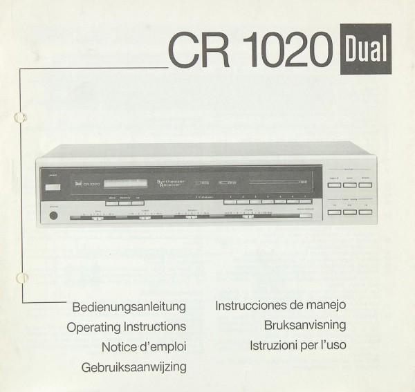 Dual CR 1020 User Manual
