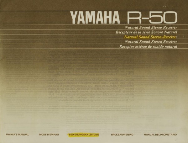Yamaha R-50 Operating Instructions