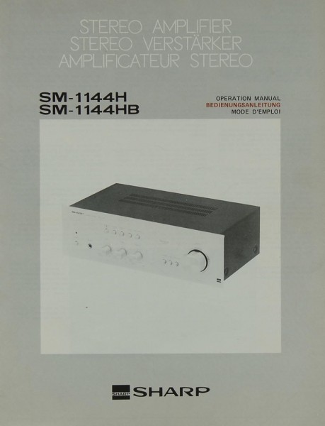 Sharp SM-1144 H / HB Bedienungsanleitung