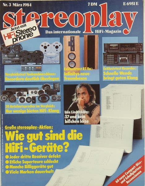 Stereoplay 3/1984 Zeitschrift