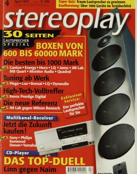 Stereoplay 4/1999 Zeitschrift