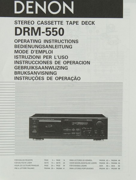 Denon DRM-550 Bedienungsanleitung