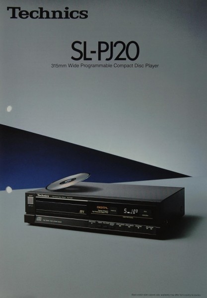 Technics SL-PJ 20 Brochure / Catalogue