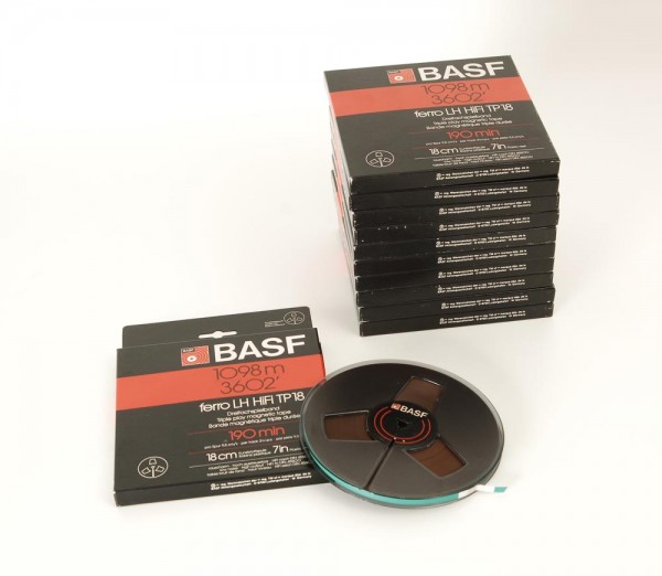 BASF TP18 18er DIN Tonbandspule Kunststoff mit Band 10er Set