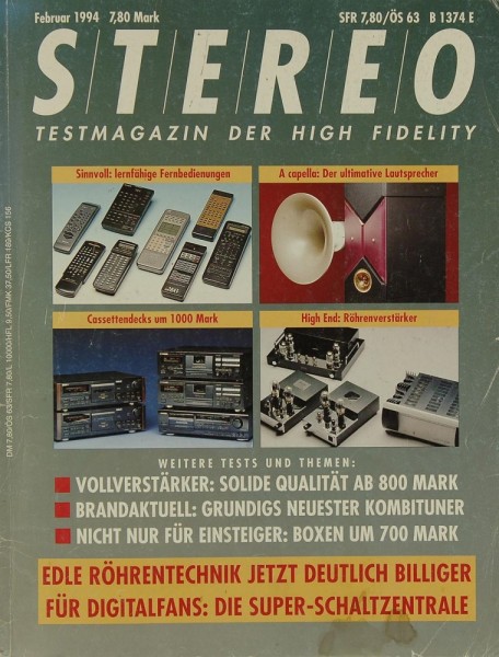 Stereo 2/1994 Zeitschrift