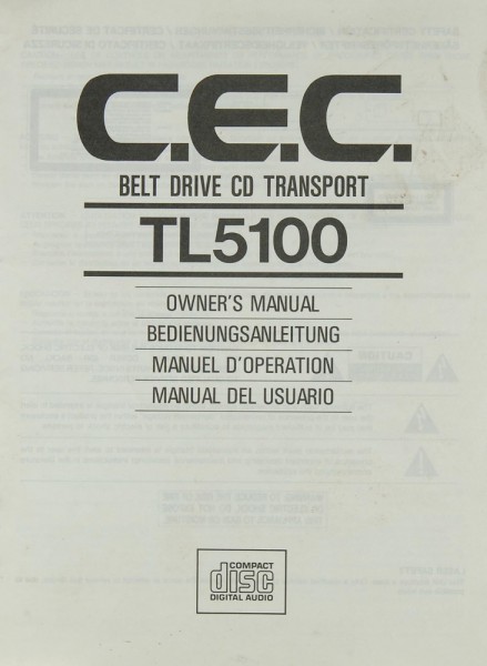 CEC TL 5100 Operating Instructions