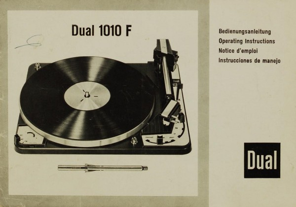 Dual 1010 F Operating Instructions