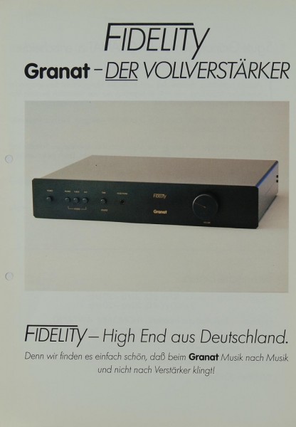 Fidelity Granat Brochure / Catalogue