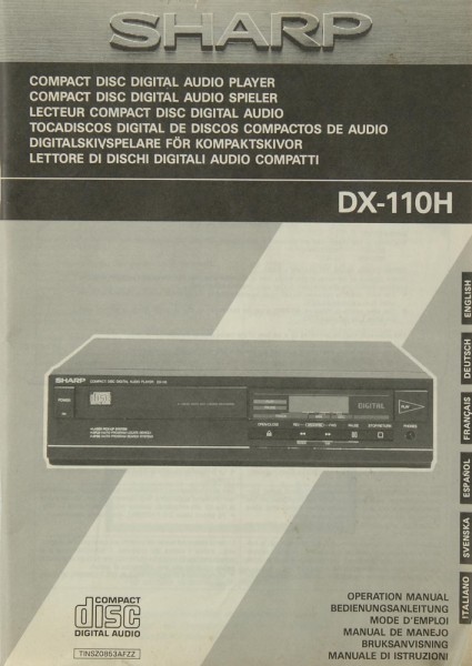 Sharp DX-110 H Manual