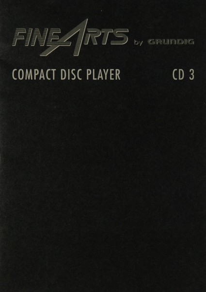 Grundig CD 3 User Manual