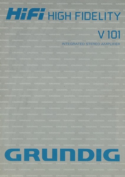 Grundig V 101 Manual
