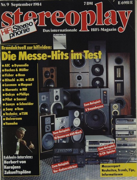 Stereoplay 9/1984 Zeitschrift