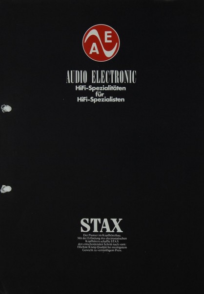 Stax Audio Electronic Prospekt / Katalog