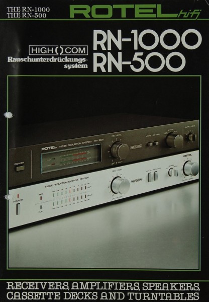 Rotel RN-1000 / RN-500 Prospekt / Katalog