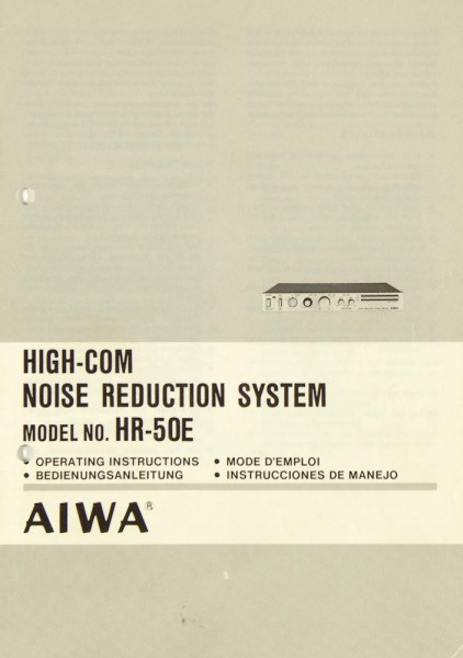 Aiwa HR-50 E Manual