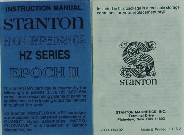 Stanton HZ Series Bedienungsanleitung