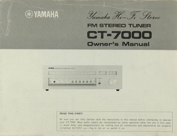 Yamaha CT-7000 Manual