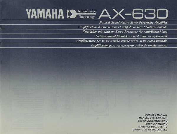Yamaha AX-630 Manual