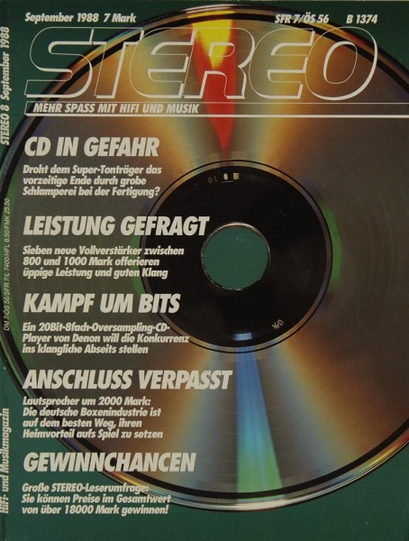 Stereo 9/1988 Zeitschrift