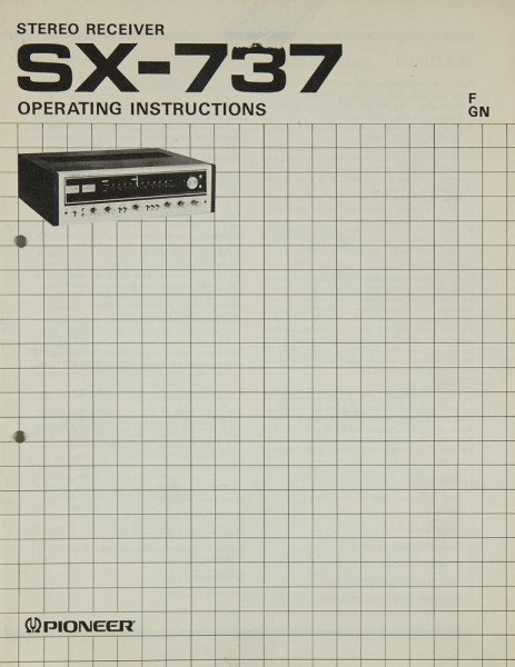 Pioneer SX-737 Owner&#039;s Manual