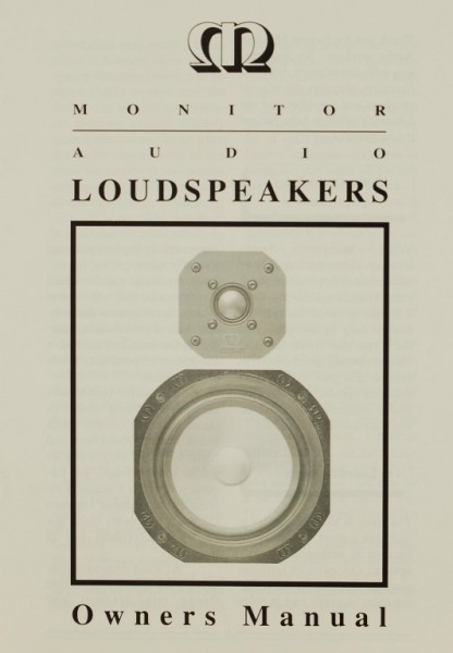 Monitor Audio Loudspeakers Bedienungsanleitung