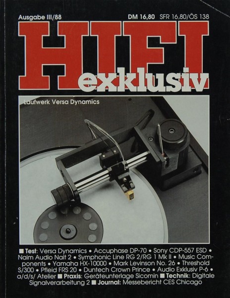 Hifi Exklusiv III / 88 Zeitschrift