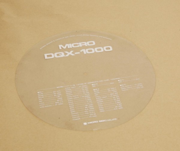 Micro Seiki DQX-1000 Tonearm Base Table