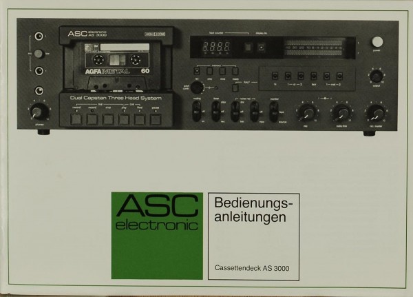 ASC AS 3000 Operating Instructions