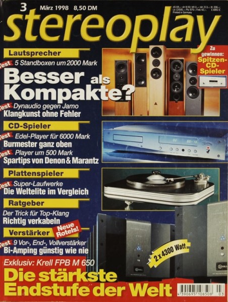 Stereoplay 3/1998 Zeitschrift