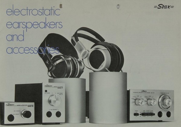 Stax Electrostatic earspeakers &amp; accessoires Brochure / Catalogue