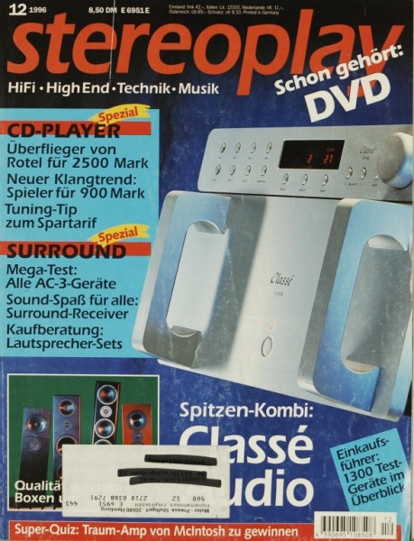 Stereoplay 12/1996 Zeitschrift