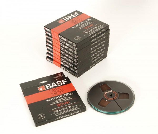 BASF DP26 18er DIN Tonbandspule Kunststoff mit Band 10er Set