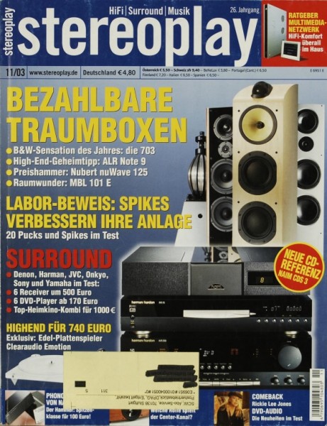 Stereoplay 11/2003 Zeitschrift