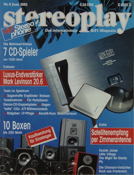 Stereoplay 6/1992 Zeitschrift