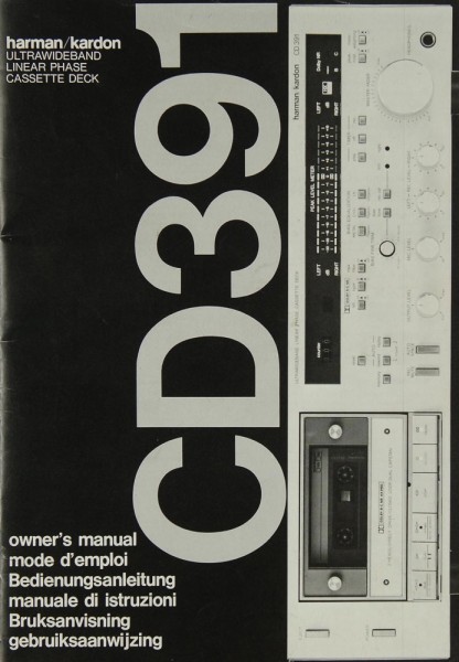 Harman / Kardon CD 391 User Manual