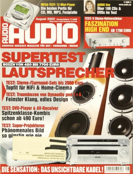 Audio 8/2003 Zeitschrift