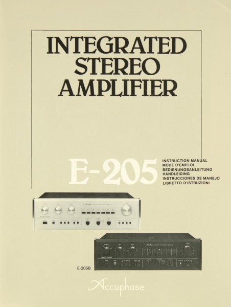 Accuphase E-205 Manual