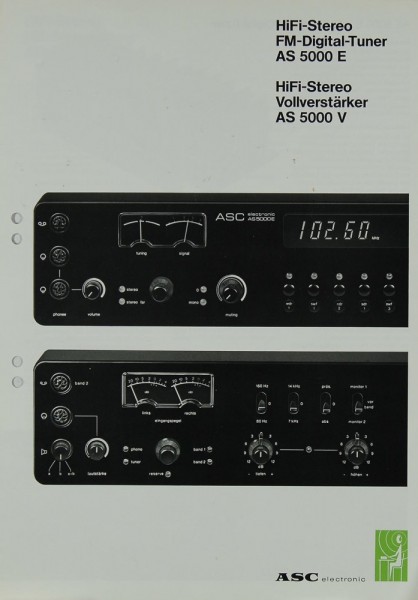 ASC AS 5000 V + AS 5000 E Manual
