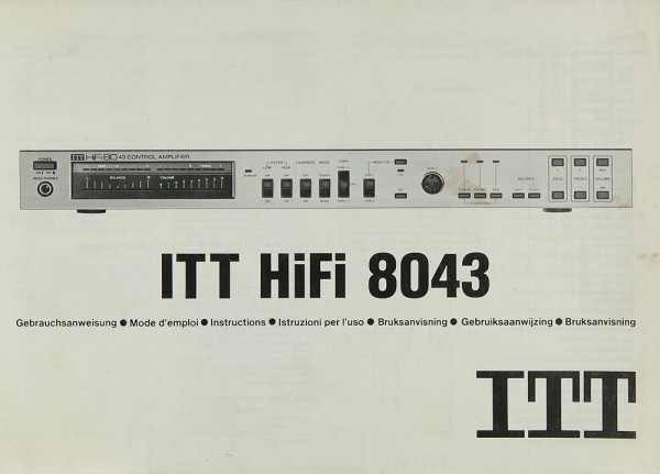 ITT 8043 Bedienungsanleitung