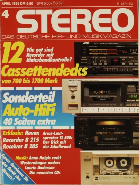Stereo 4/1985 Zeitschrift